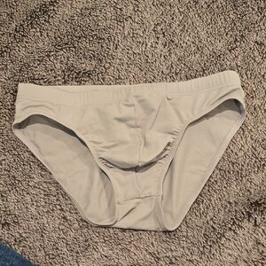 AIMPACT Men's Light Gray/Beige Swim Briefs (S)